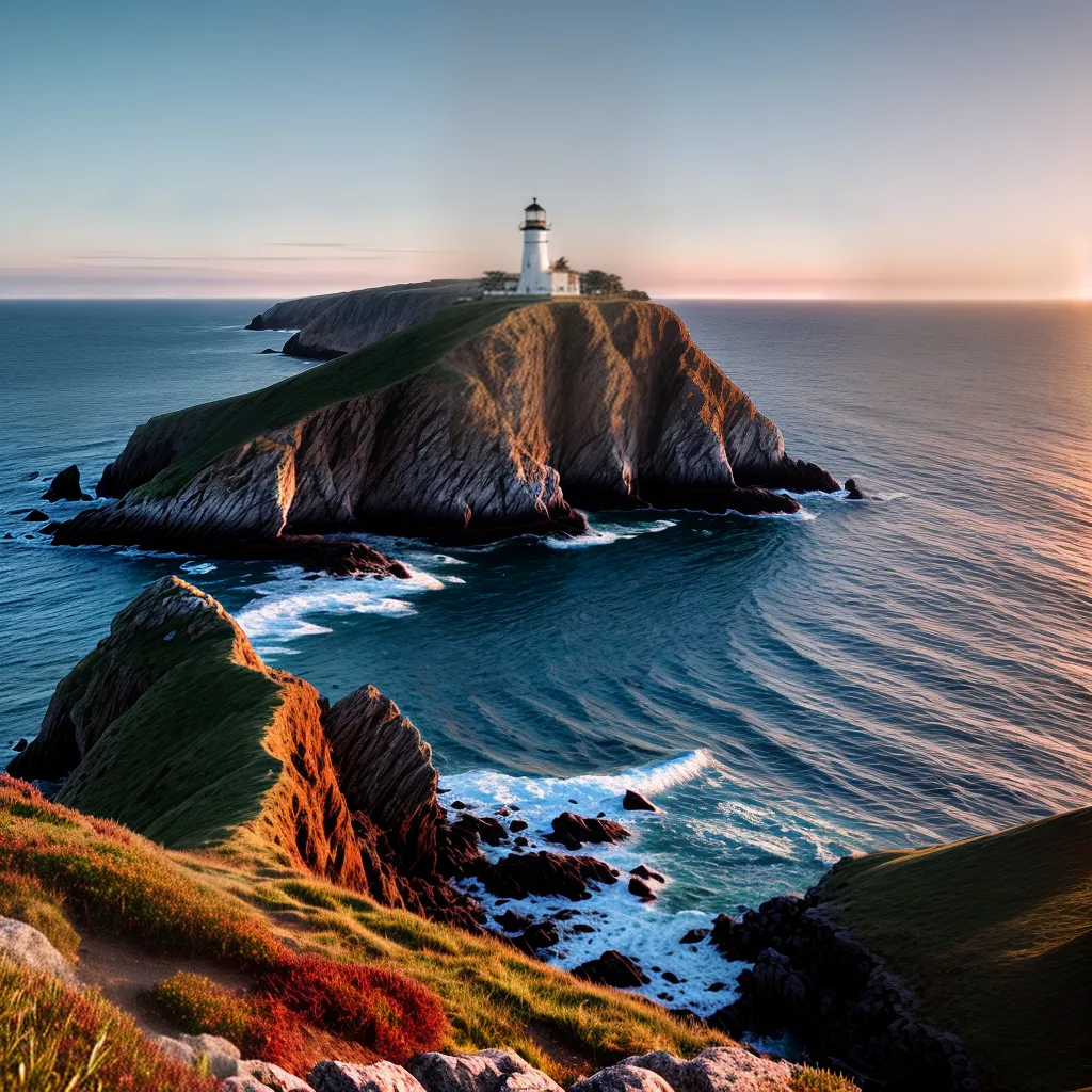 Fotos pordosol oceano veleiro farol