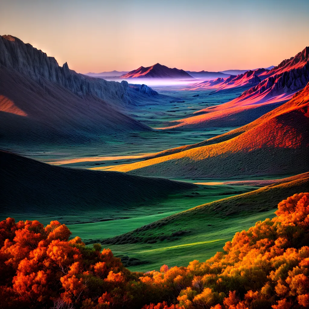 Fotos pordosol oeste paisagem arvores montanhas