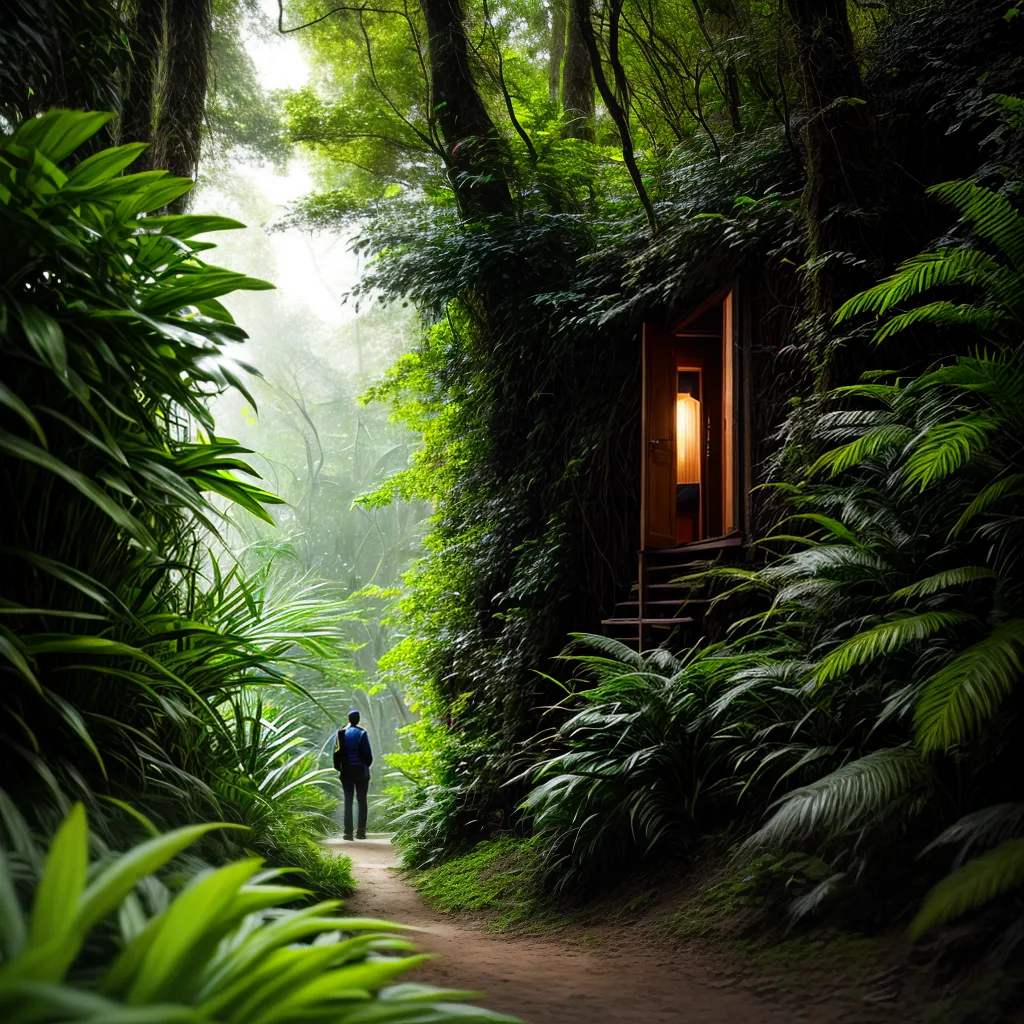 Quarto: Explore os Sentidos de Sonhar com Lugares Recatados 5 Fotos porta floresta misterio