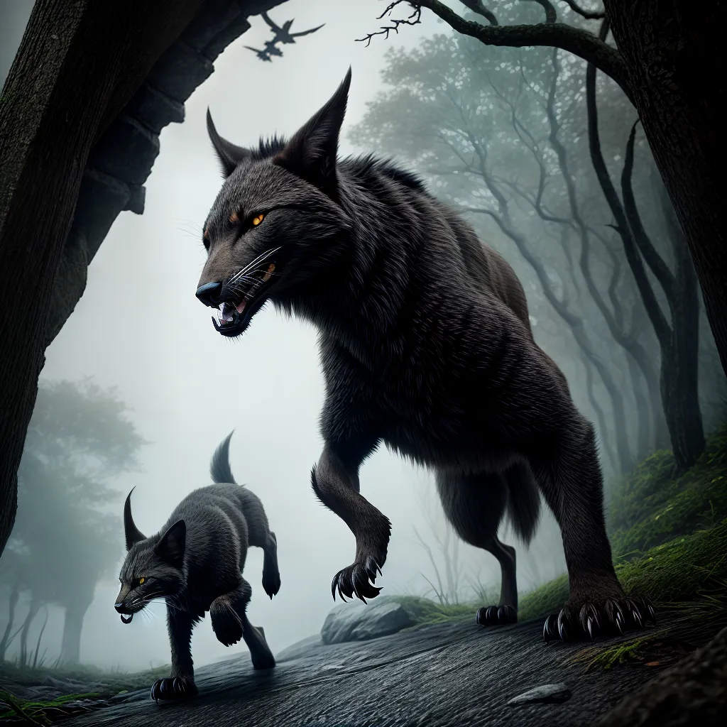 Descubra o Significado de Sonhar com Umbrais e Garras Selvagens 4 Fotos porta sombria ramos nevoa garras