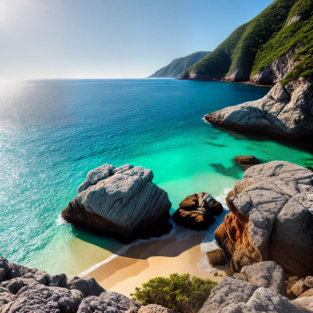 Descubra o significado de sonhar com praias em turismo sustentável. 2 Fotos praia azul natureza preservacao