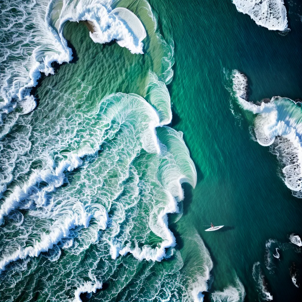 Fotos praia azul ondas gaivotas serenidade