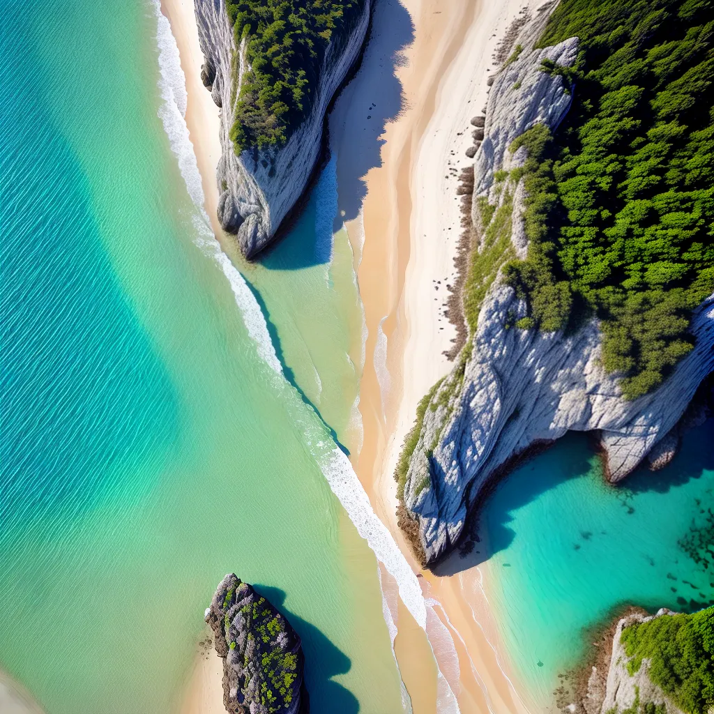 Fotos praia branca mar turquesa ceu gaivota