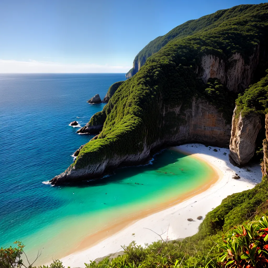 Fotos praia cristalina cliff serenidade