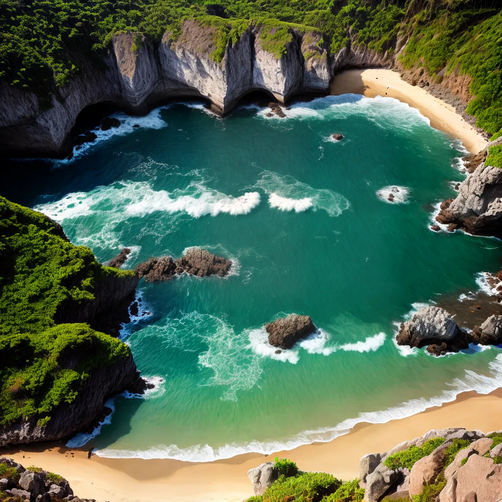 Fotos praia cristalina floresta caminho misterio