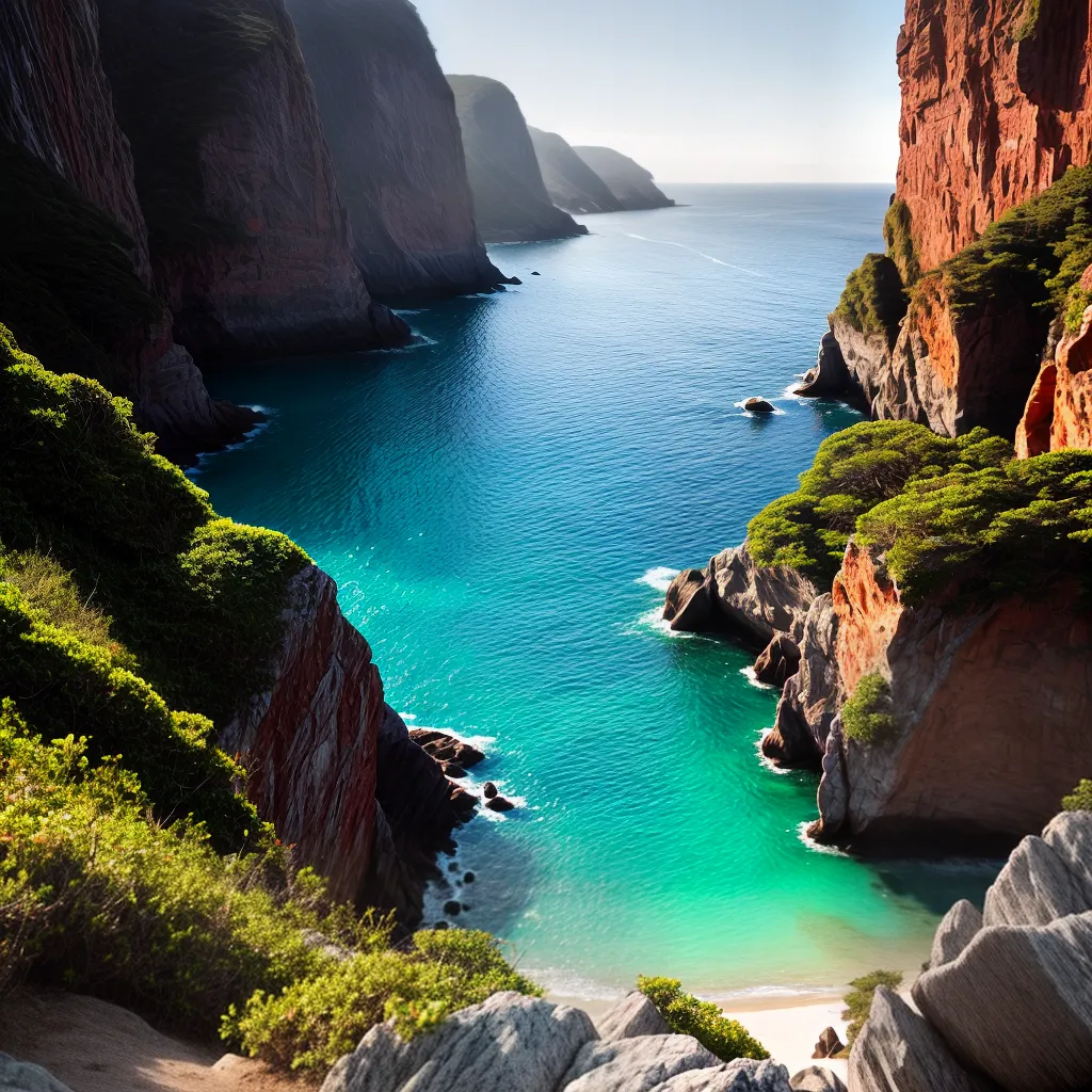 Descoberta Pessoal - Significado de Sonhar com Praias Intocadas 4 Fotos praia cristalina natureza altos cliff
