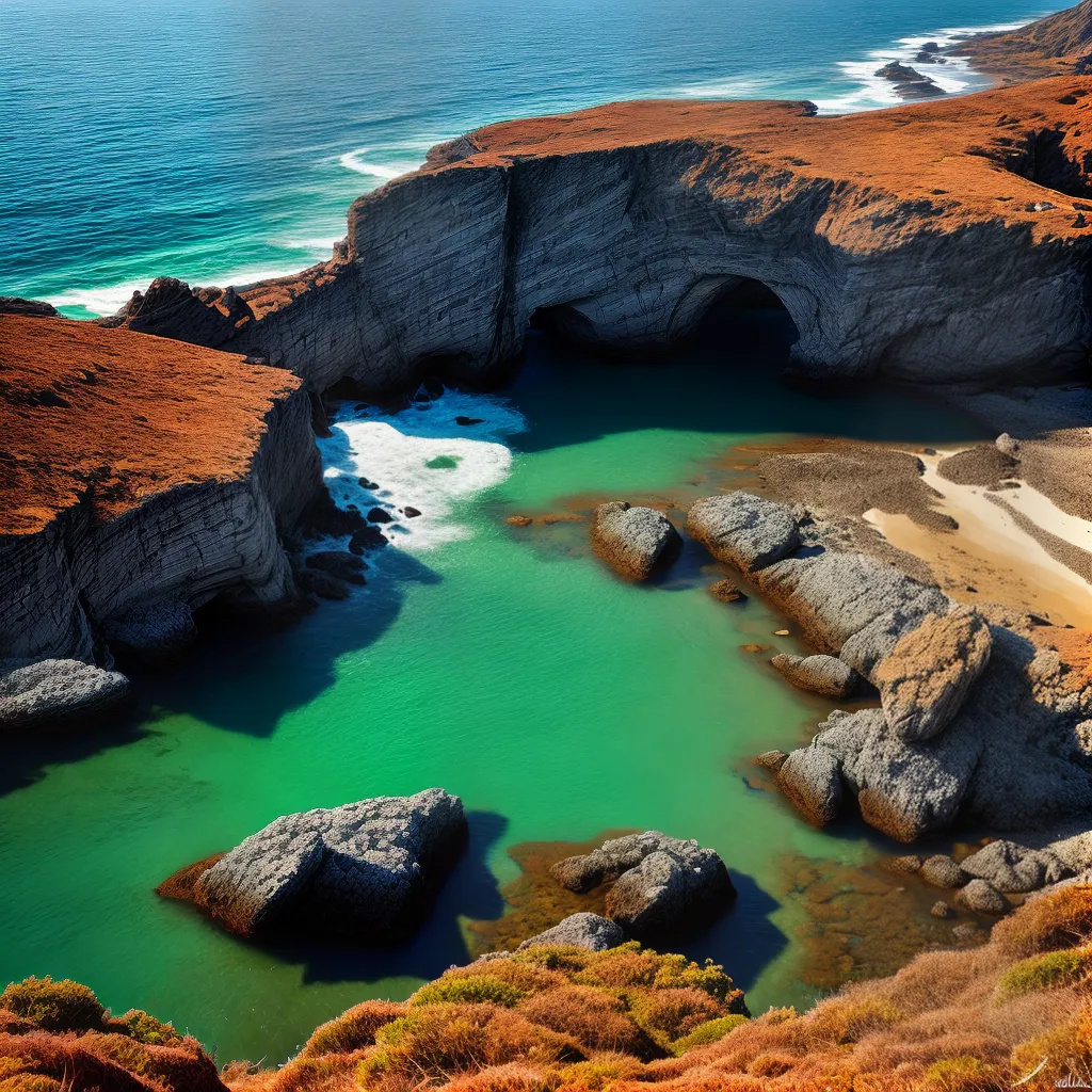 Título do blog: Praias Secretas nos Sonhos: O que Elas Representam? 2 Fotos praia deserta por do sol falesias