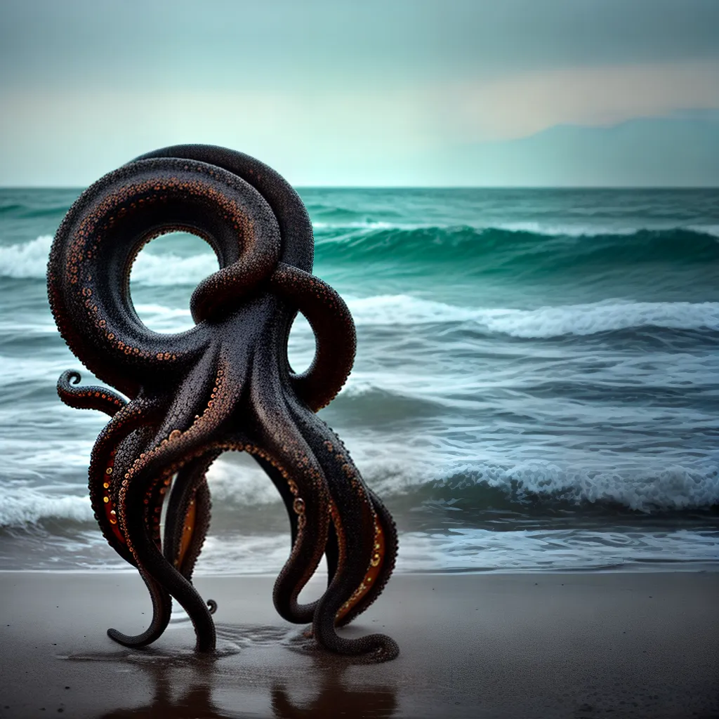 Fotos praia octopus tentaculo entrelacado