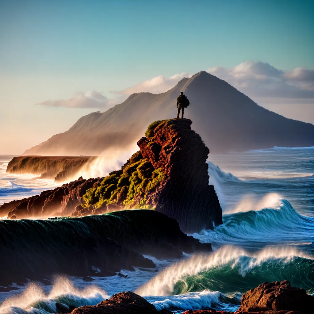 Descubra o Significado de Sonhar com Tsunami. 4 Fotos praia onda horizonte emocao