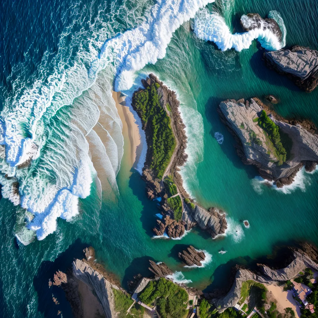 Fotos praia ondas cristalinas paraiso