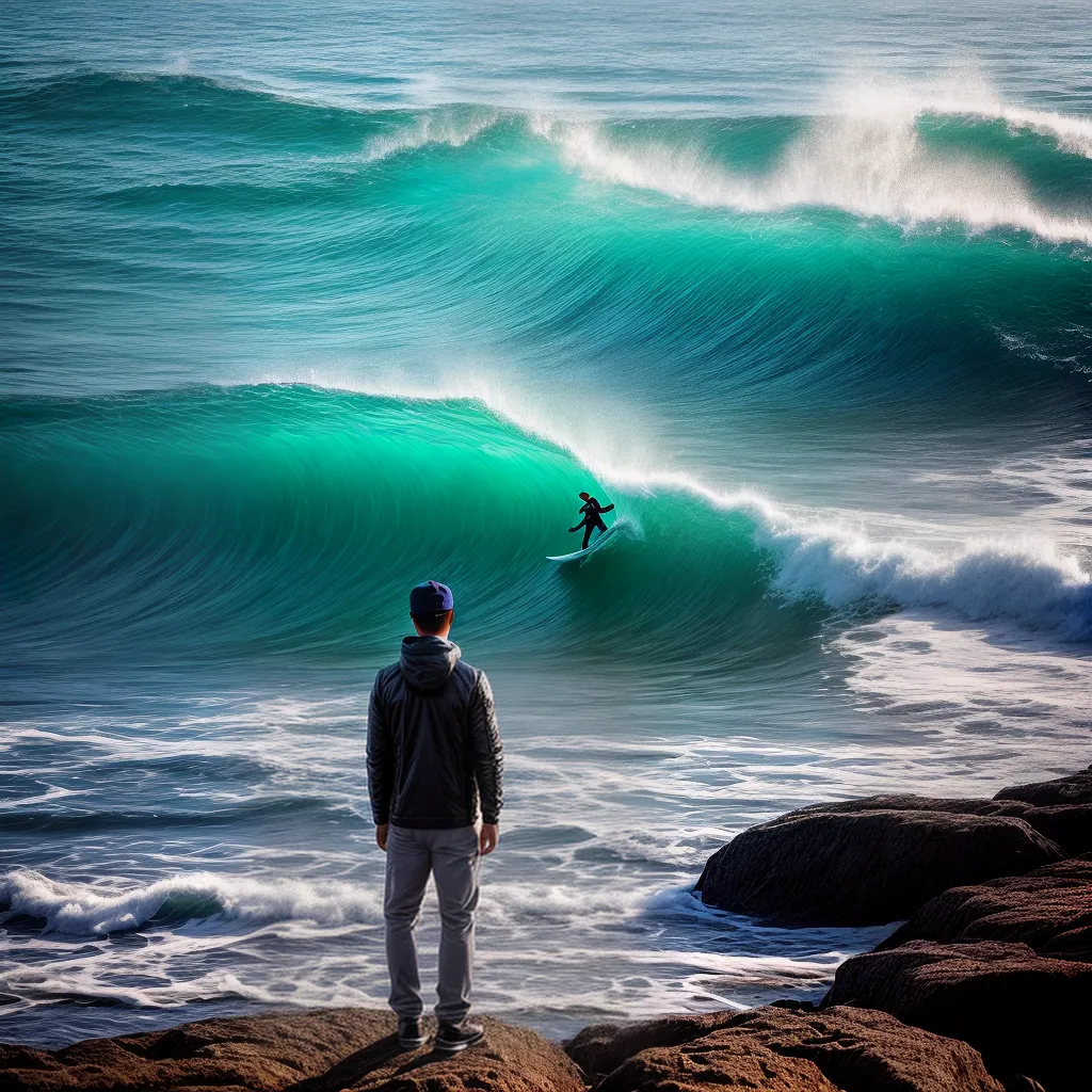 Desvendando o Significado de Sonhar com Ondas 3 Fotos praia ondas gigantes pessoa olhando