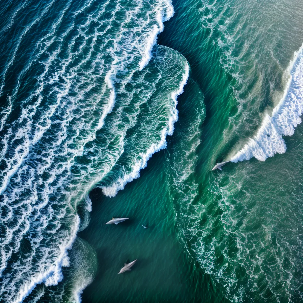 Fotos praia ondas golfinhos liberdade movimento