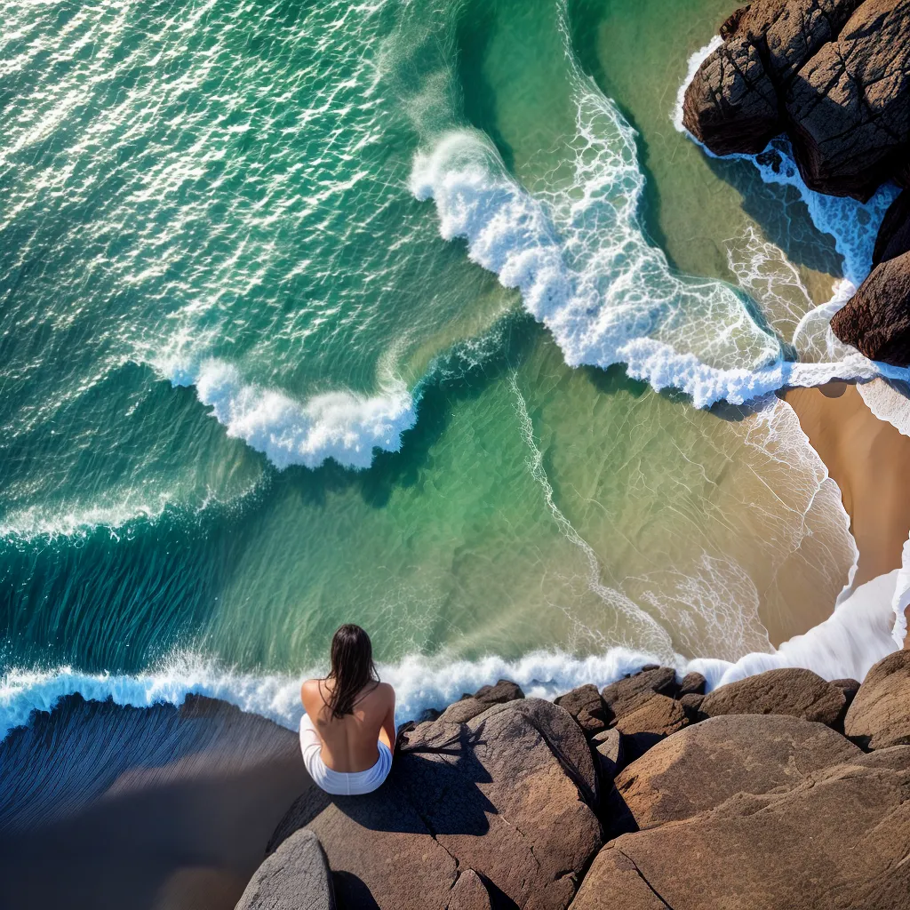 Fotos praia ondas serenidade pensamento