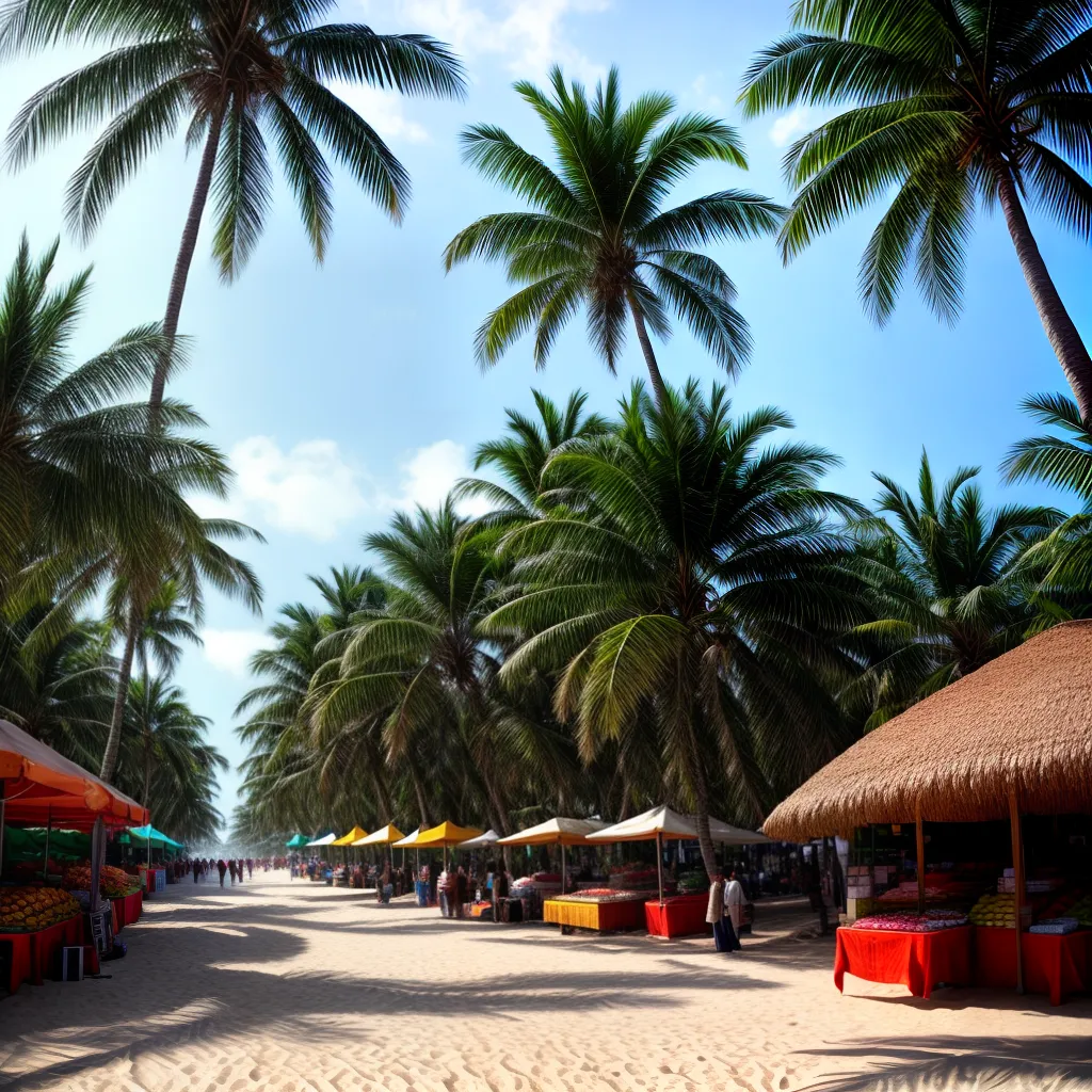 Descubra o que Significa Sonhar com Lugares Exóticos e Diferentes 6 Fotos praia palmeiras agua mercado aventura