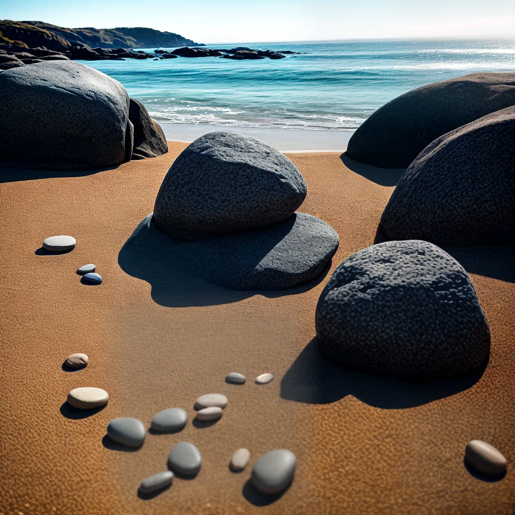 Fotos praia pedras contraste realidade