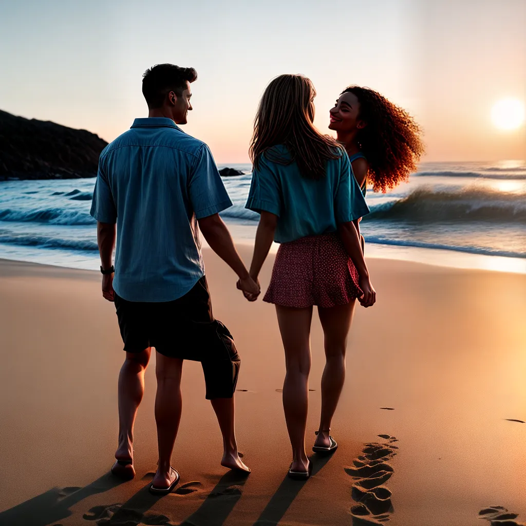 Fotos praia por do sol casal amor 2