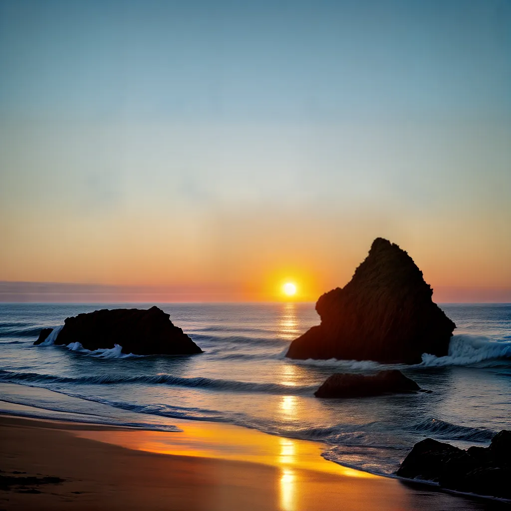 Fotos praia por do sol onda solidao energia