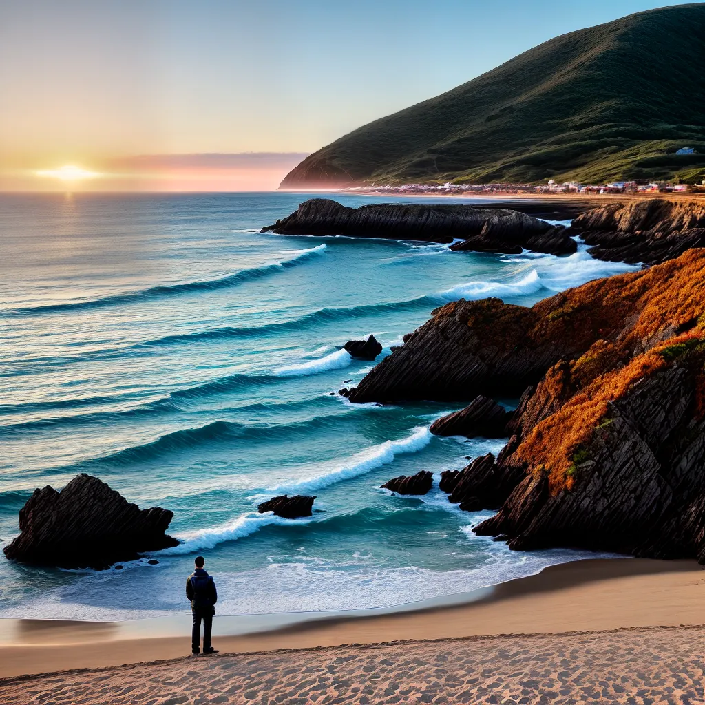 Fotos praia por do sol ondas gaivotas solidao