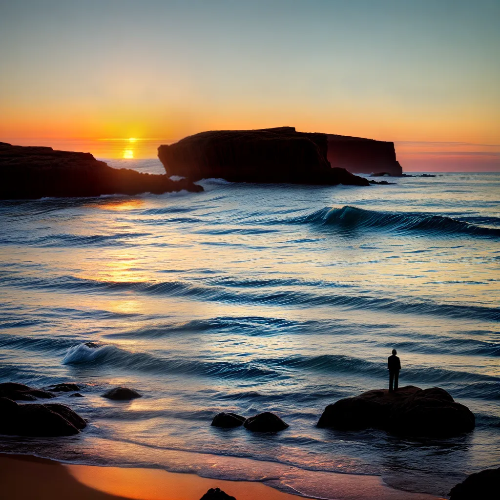 Significado de Sonhar com o Mar: interprete suas emoções 4 Fotos praia por do sol serenidade solidao 2