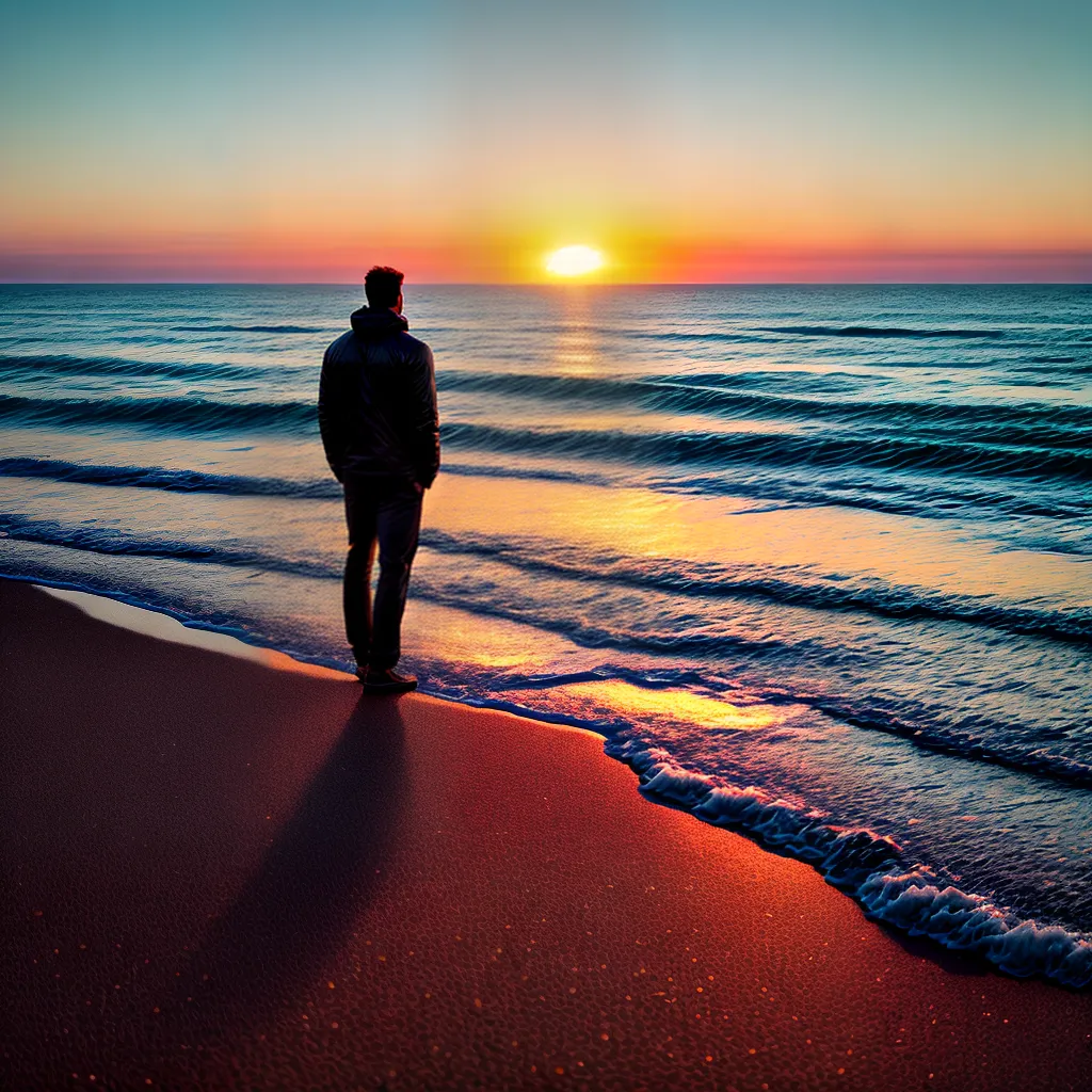 Desvendando o Significado de Sonhar com um Pôr do Sol na Praia 6 Fotos praia por do sol serenidade solidao 4