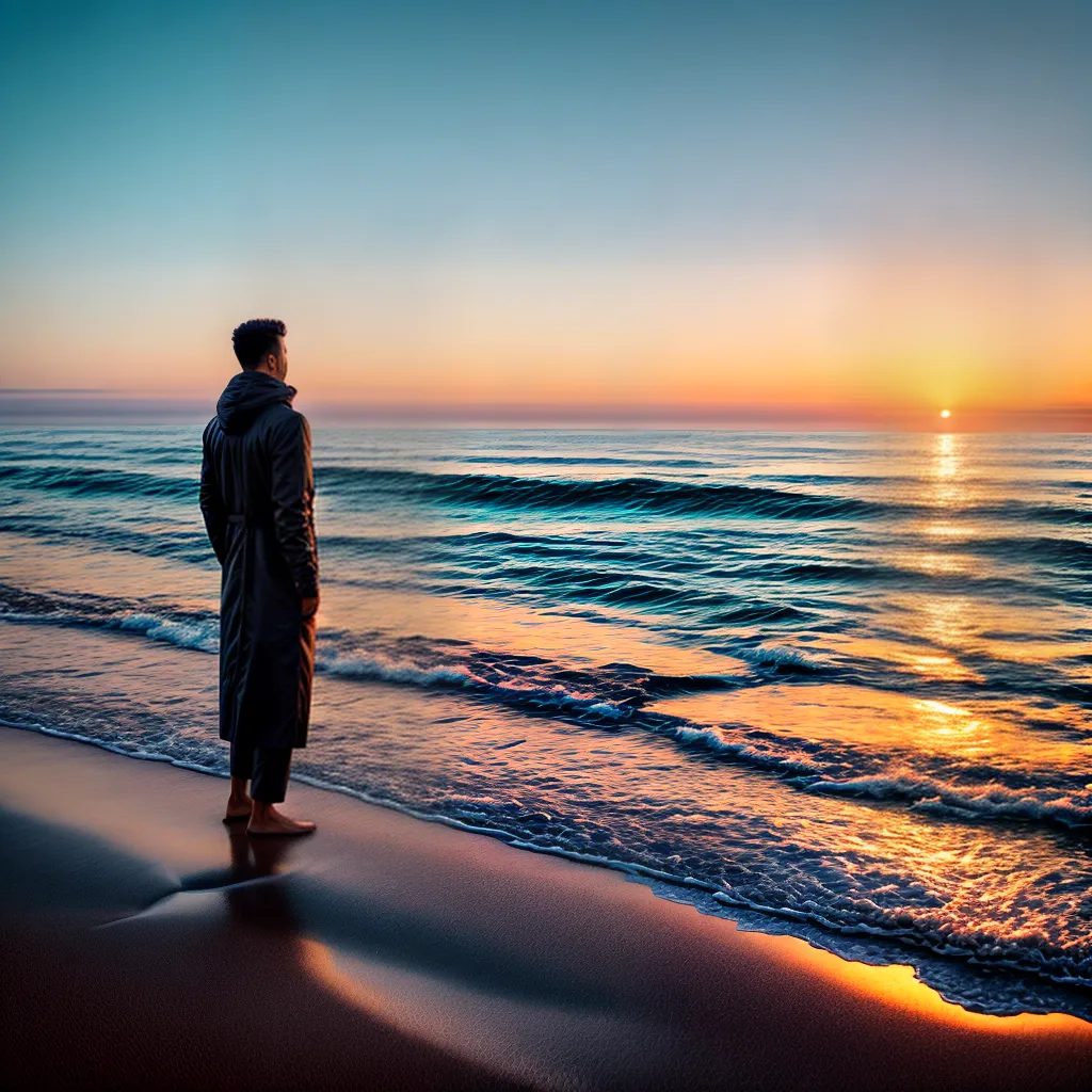Sonhar com Mar: qual o significado de sonhar com água salgada? 4 Fotos praia por do sol solidao oceano 1