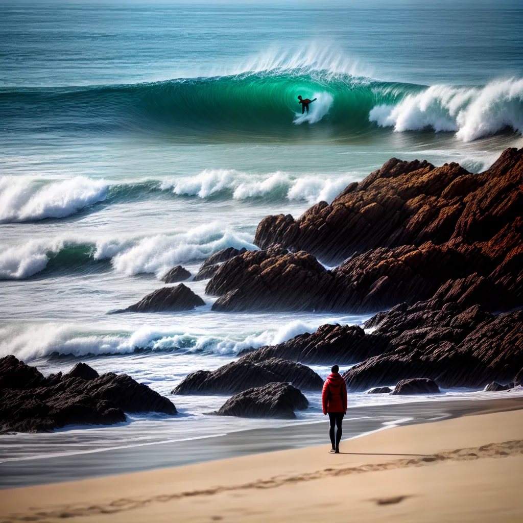 Fotos praia reflexao incerteza ondas