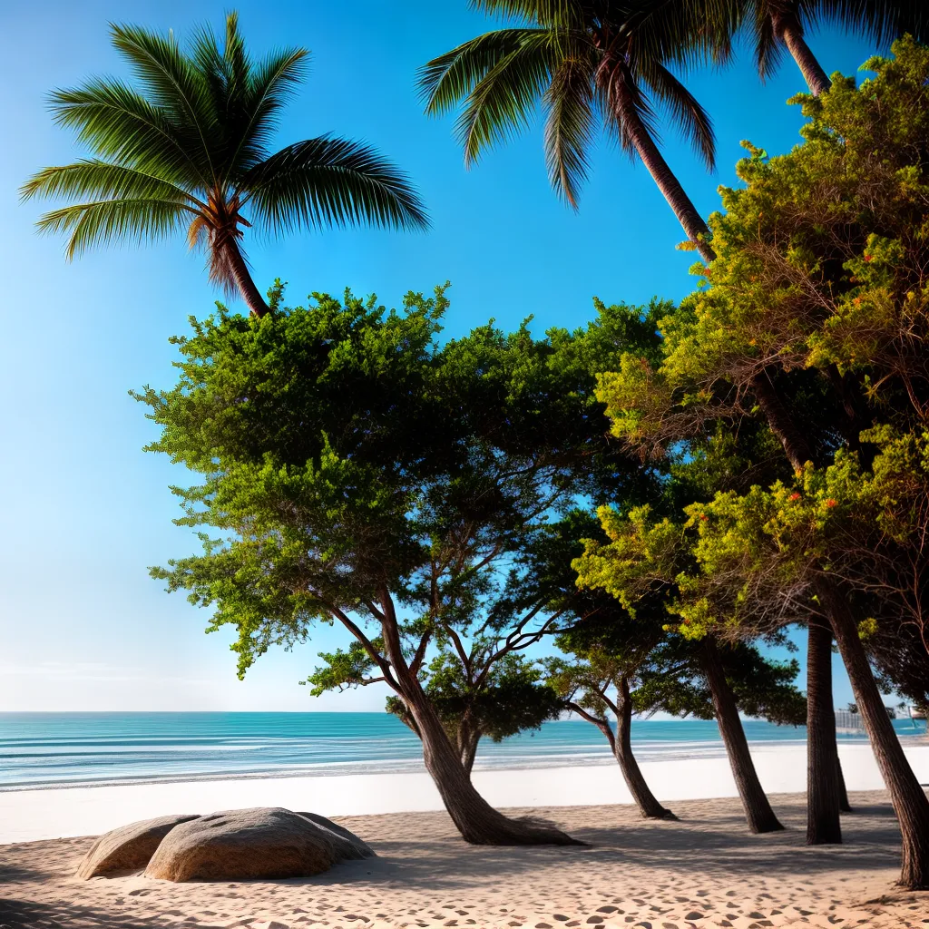 Descubra o Significado de Sonhar com uma Praia Desertada 2 Fotos praia solidao palmeira serenidade