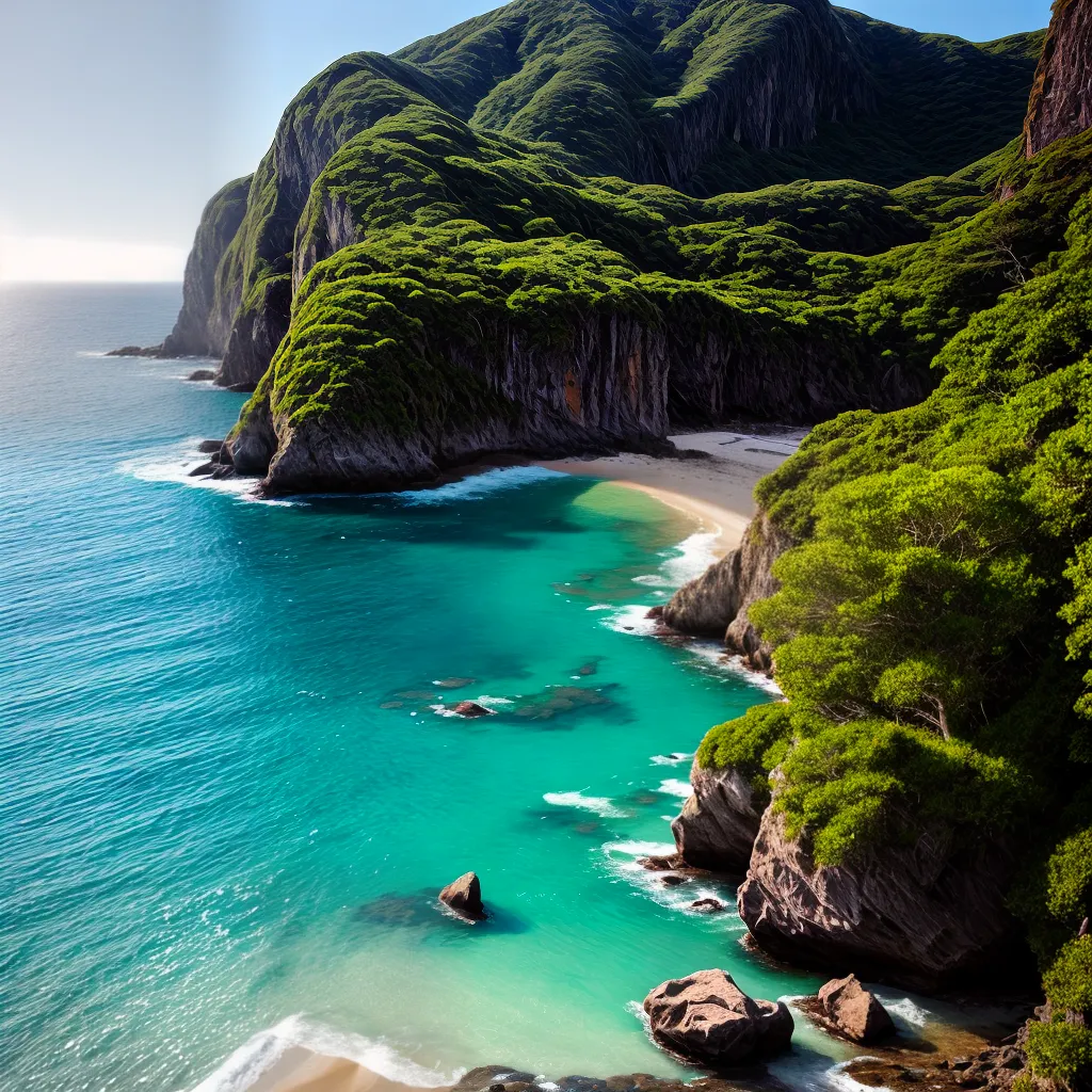 Andarilhagem, Conexões e Voluntariado: Significados de Sonhar com Praias Secretas. 5 Fotos praia solitaria agua cristalina cliff pensativo