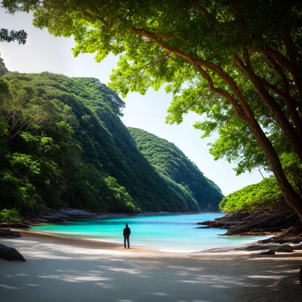 Desvendando os Sonhos: Significado de Sonhar com Praias Secretas 5 Fotos praia solitaria agua cristalina por do sol 10