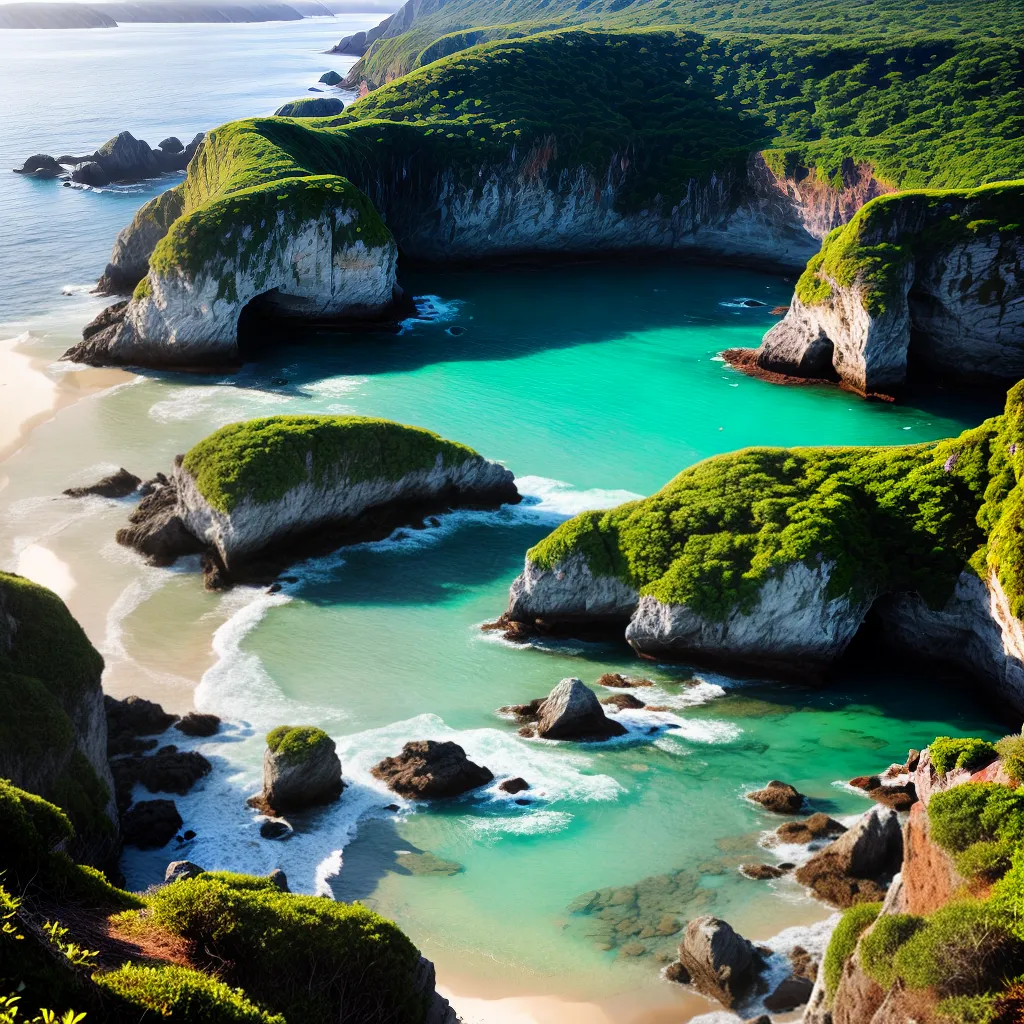 Desvendando os Sonhos: Significado de Sonhar com Praias Secretas 2 Fotos praia solitaria agua cristalina vegetacao altos cliff