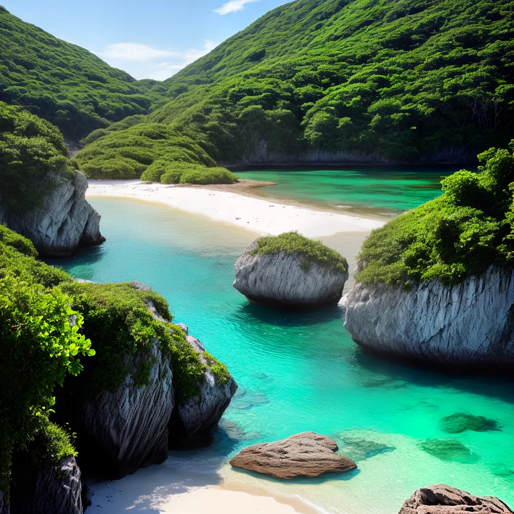 Descobrindo o Significado dos Sonhos com Praias Secretas 4 Fotos praia solitaria agua cristalina vegetacao