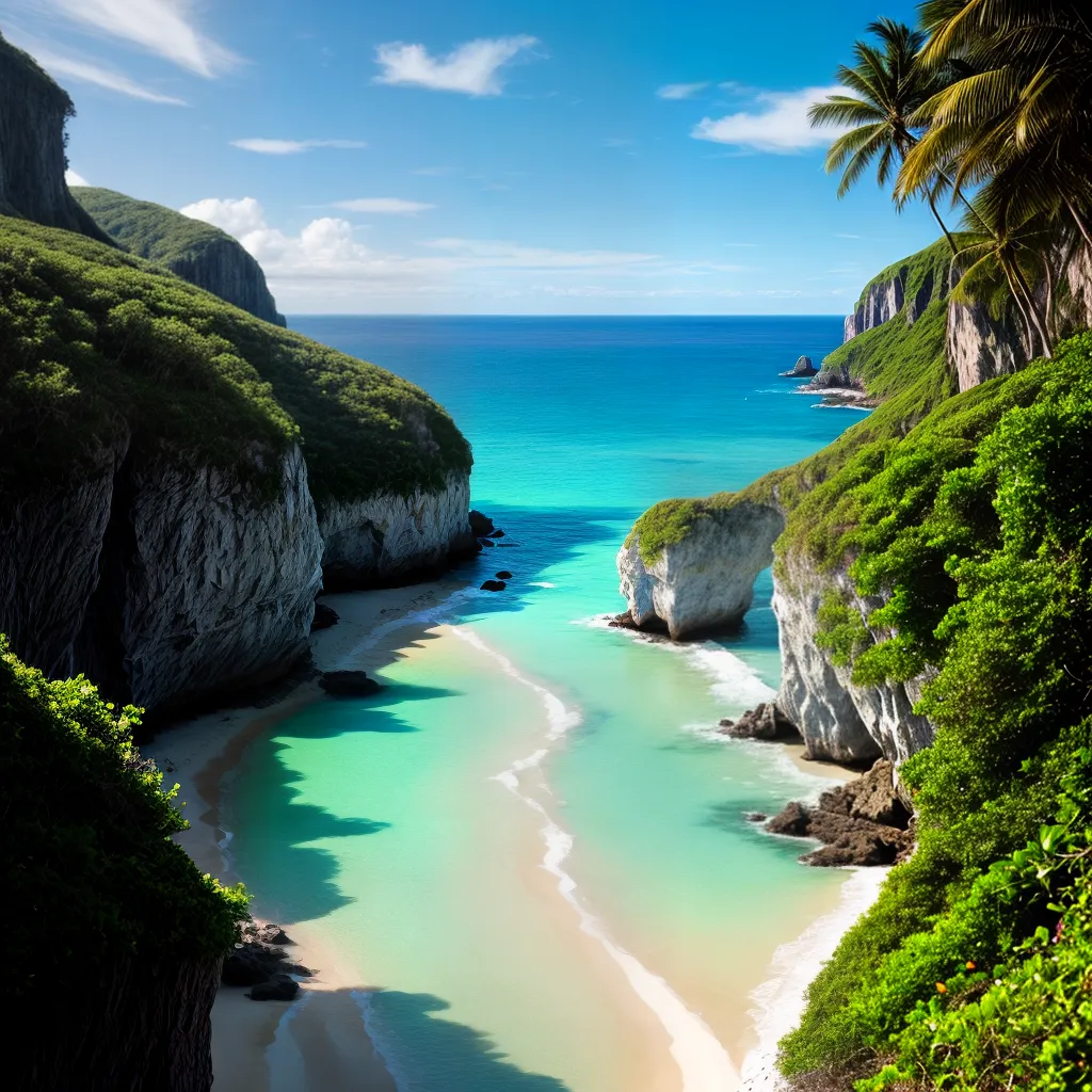 Submersão no Mundo dos Sonhos: O que Significa Sonhar com Praias Secretas 3 Fotos praia solitaria aguas cristalinas cliff