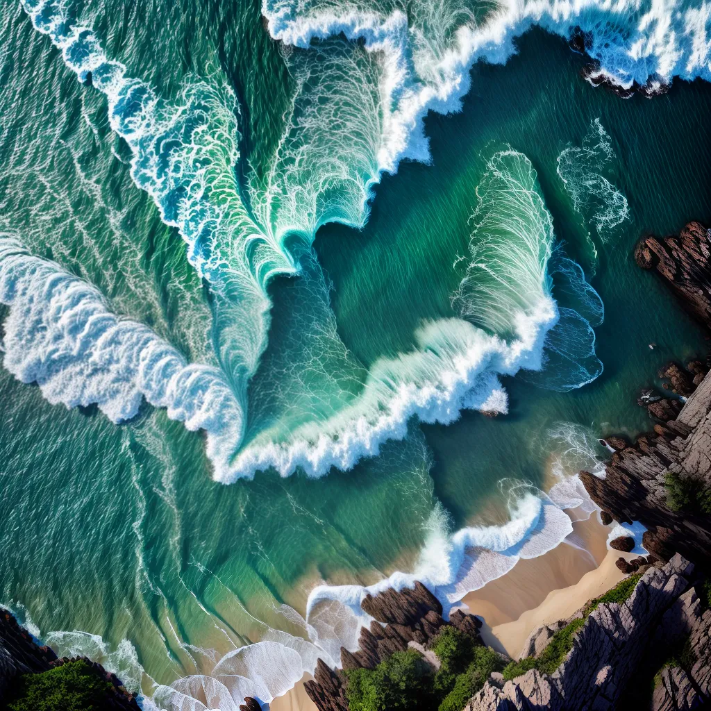 Fotos praia solitaria ondas cristalinas