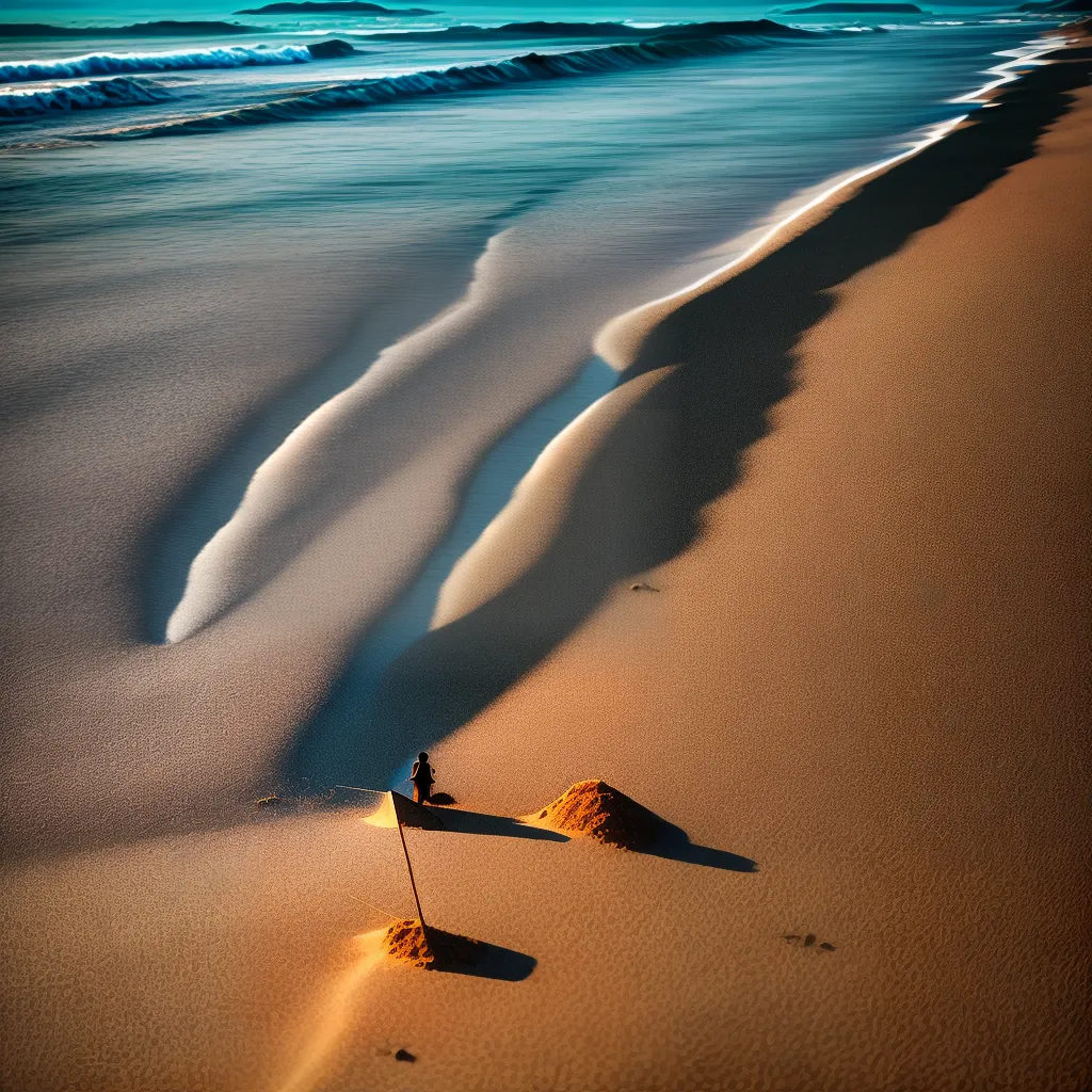 Fotos praia solitaria por do sol reflexao 1