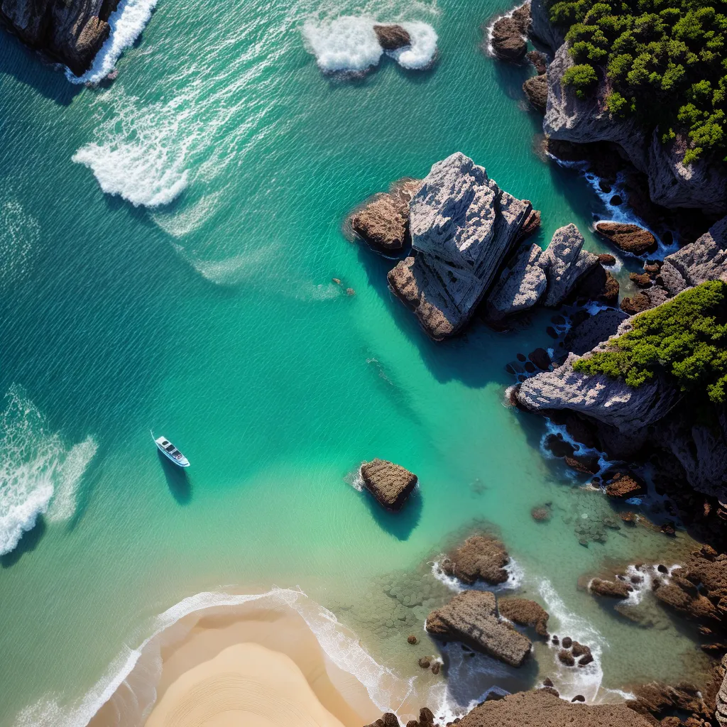 Fotos praia solitario agua cristalina misterio