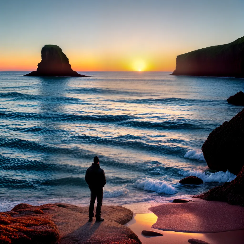 Despertando Emoções: O Significado de Sonhar com Praias Secretas 3 Fotos praia solitario penhasco por do sol