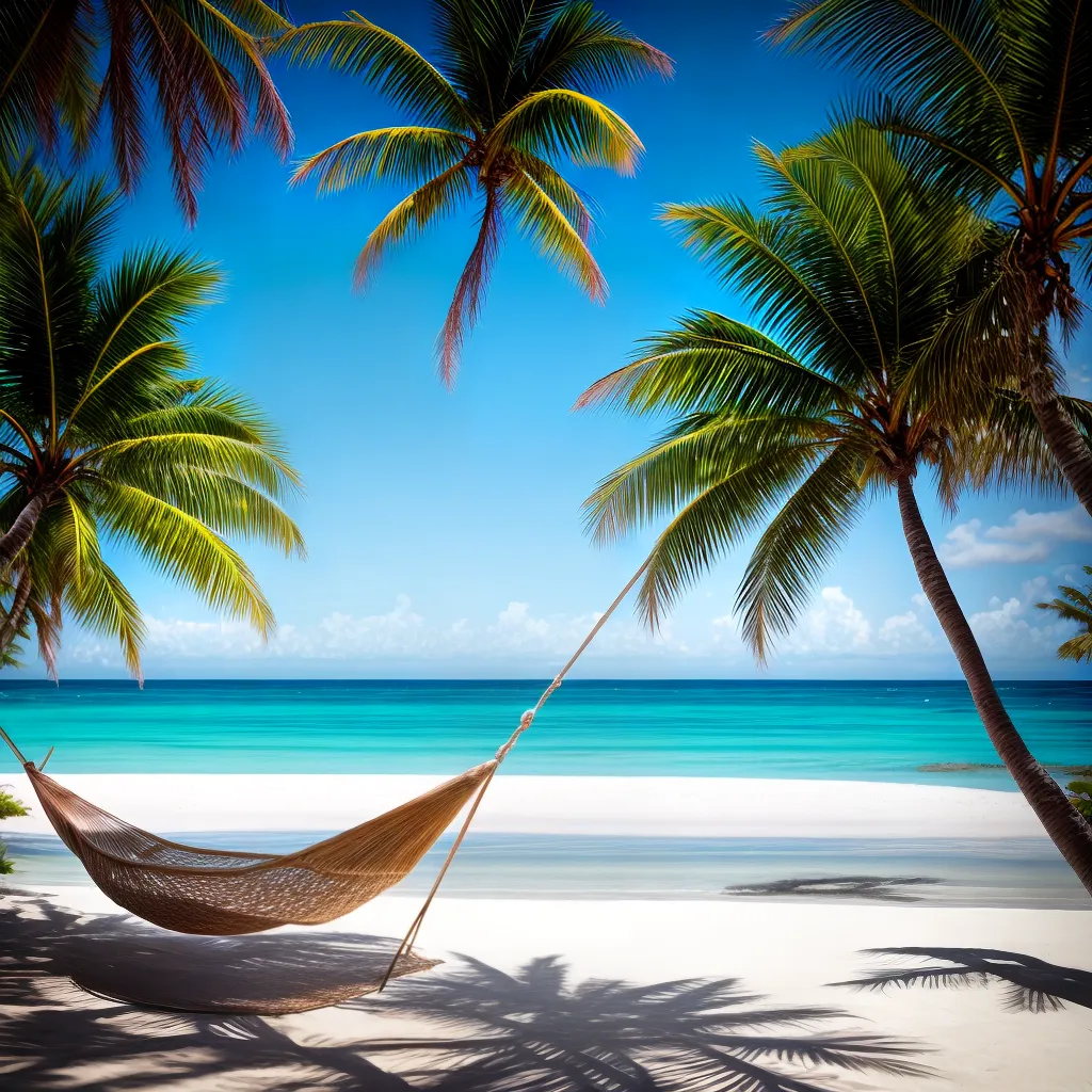 Fotos praia sonho relaxamento hammock palmeiras