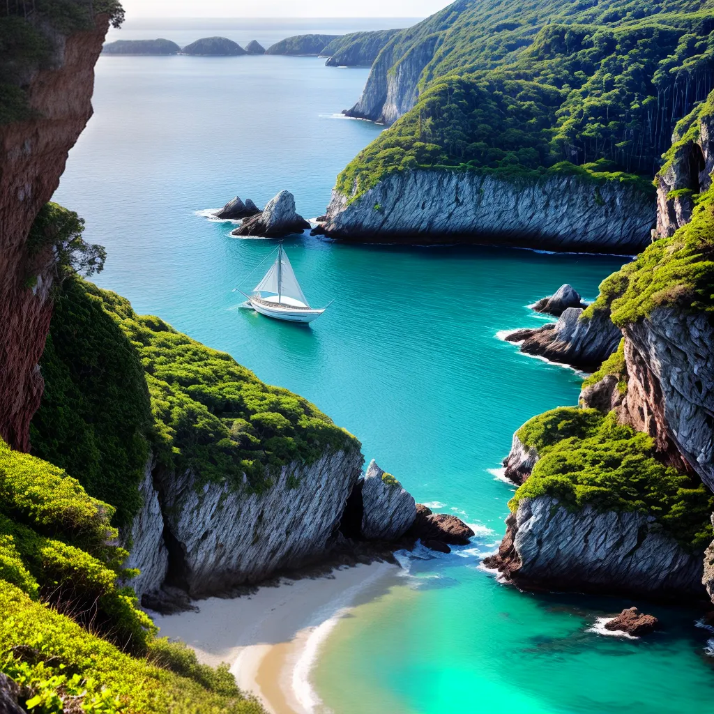 Significa Sonhar com Mar em Praias Secretas 2 Fotos praia turquesa cliff veleiro