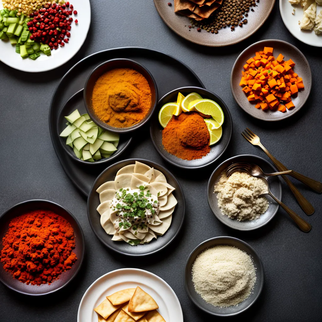 Fotos prato colorido delicias regionais especiarias