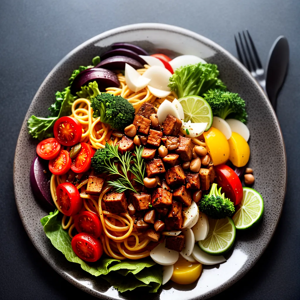 Descubra o Significado de Sonhar com Comida. 2 Fotos prato colorido variedade alimento