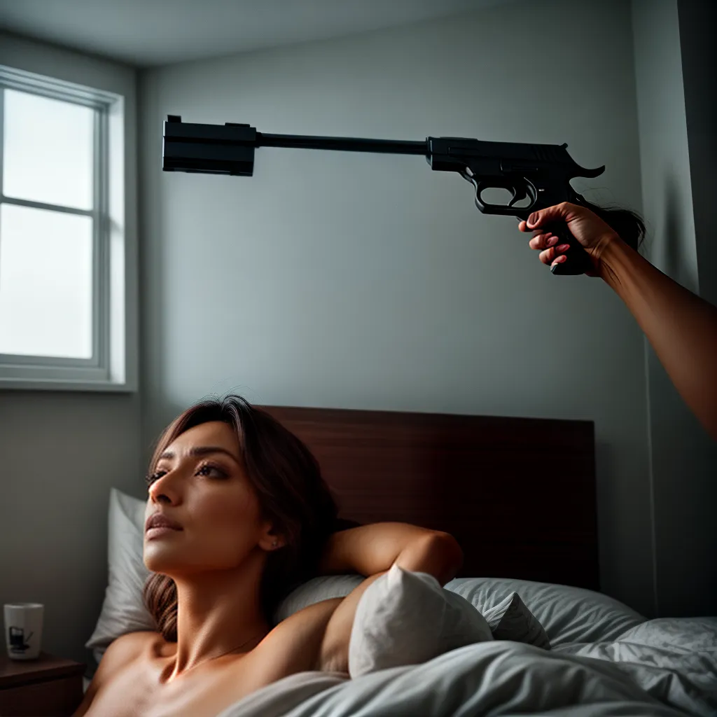 Fotos preocupacao cama sombra arma
