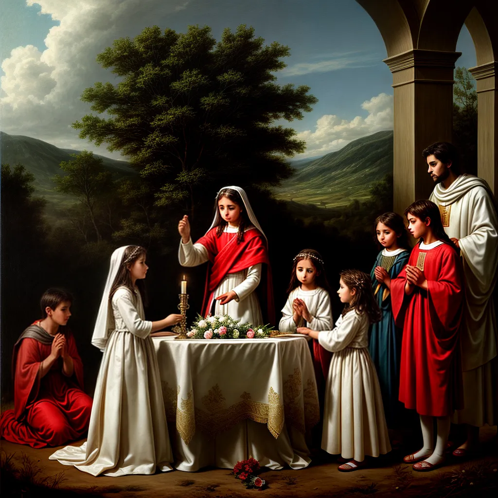 Descubra o Verdadeiro Significado da Primeira Eucaristia 4 Fotos primeira comunhao menina familia amigos