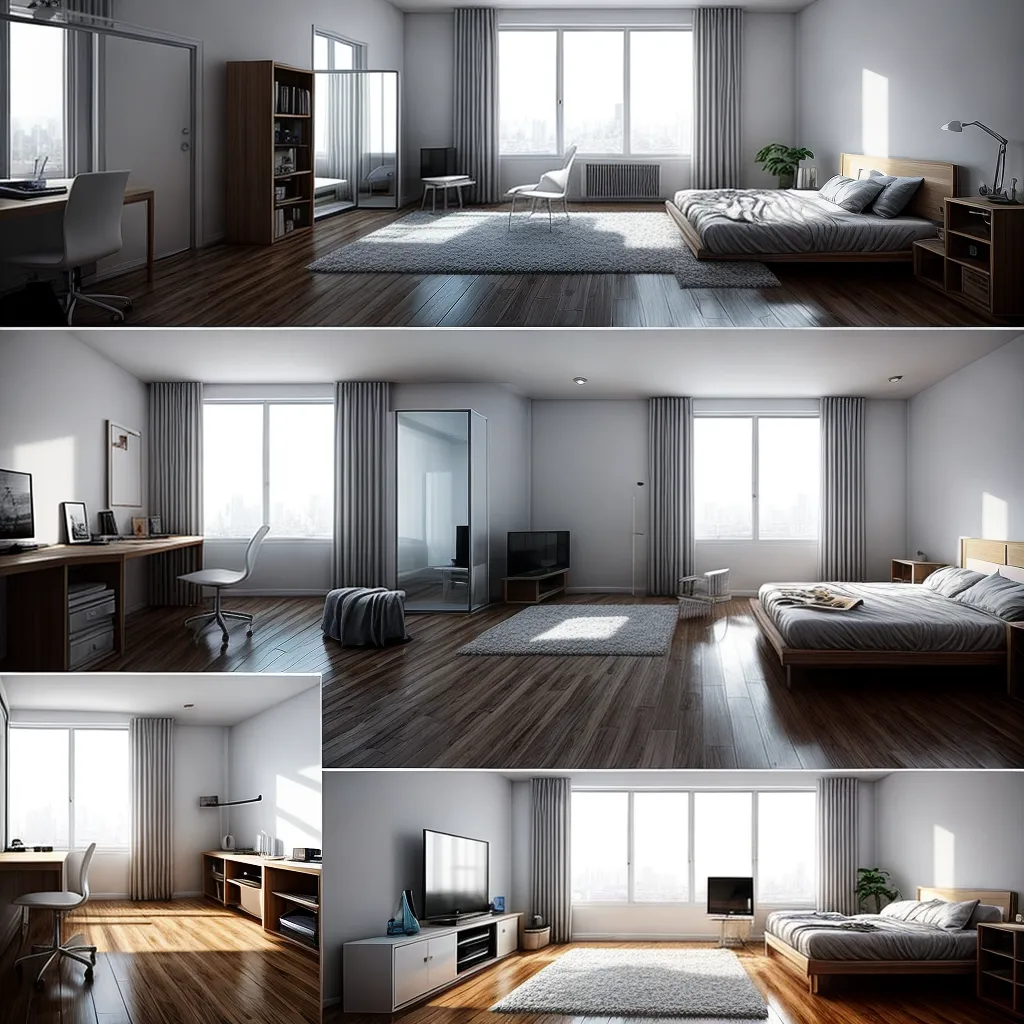 Fotos quarto limpo desorganizado comparacao