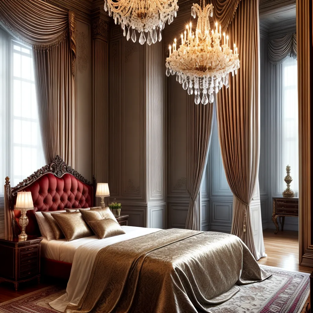 Magnificência dos Sonhos: Significado da Opulência 4 Fotos quarto luxuoso cama decoracao opulenta