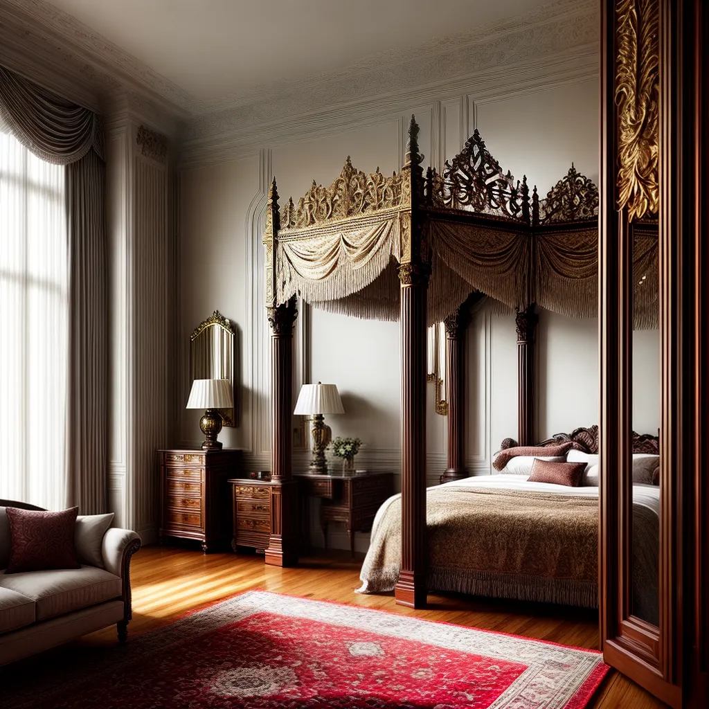 Magnificência dos Sonhos: Significado da Opulência 5 Fotos quarto luxuoso cama decoracao