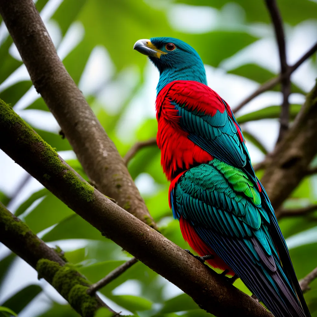 Qual o Significado de Sonhar com Quetzal? 2 Fotos quetal passaro floresta natureza