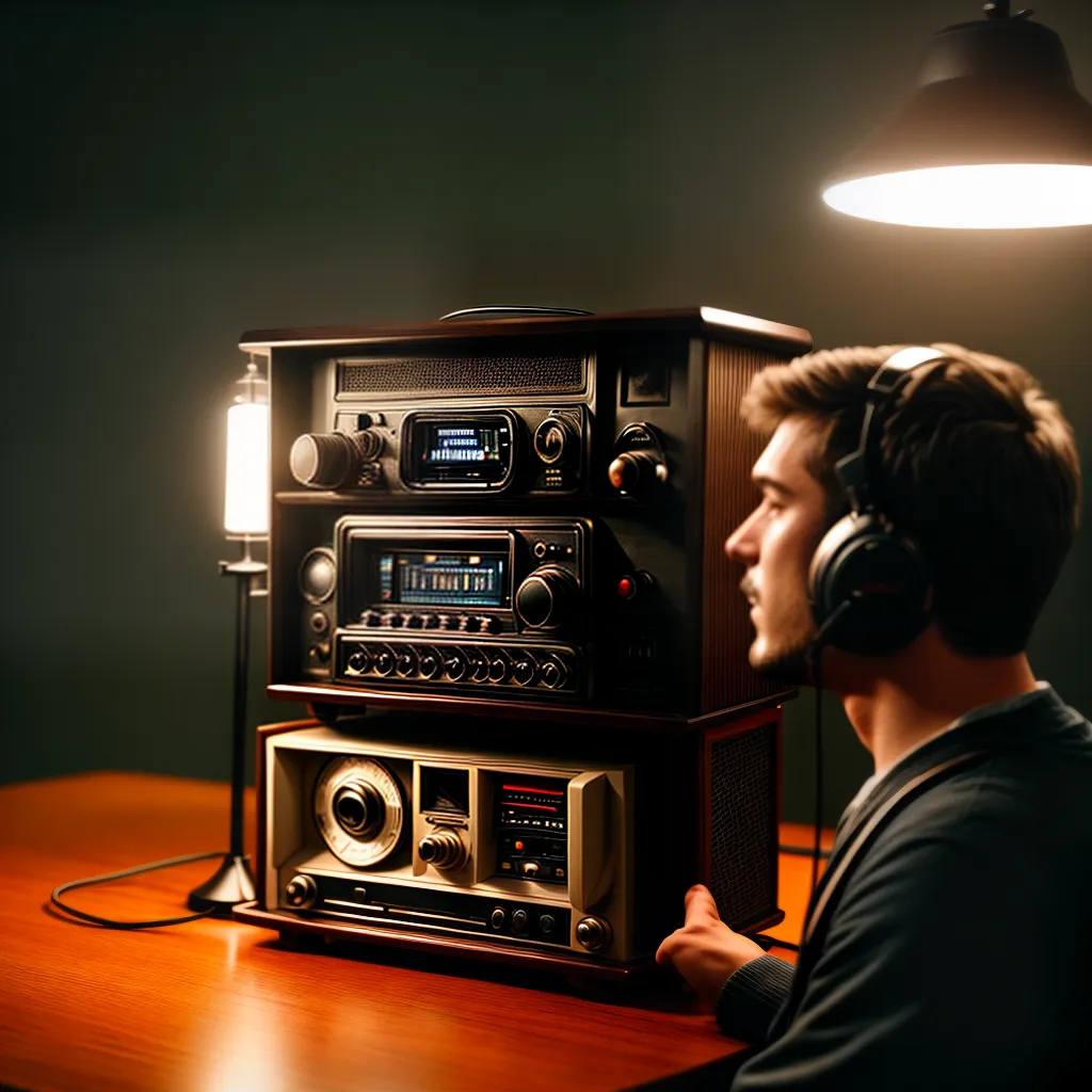 Fotos radio antigo ouvido mensagem