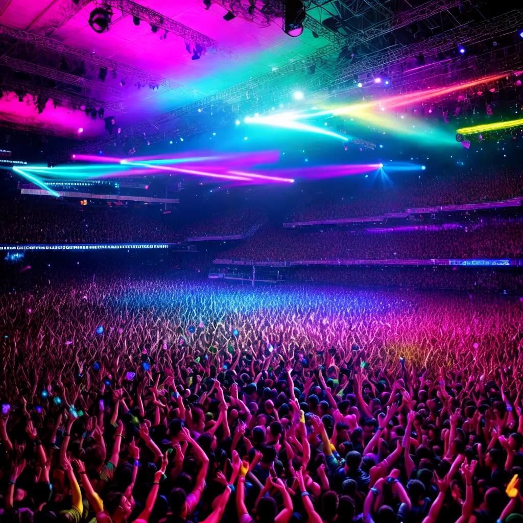 Descubra o Que Significa Sonhar com Uma Rave Selvagem 3 Fotos rave colorido multidao laser dj