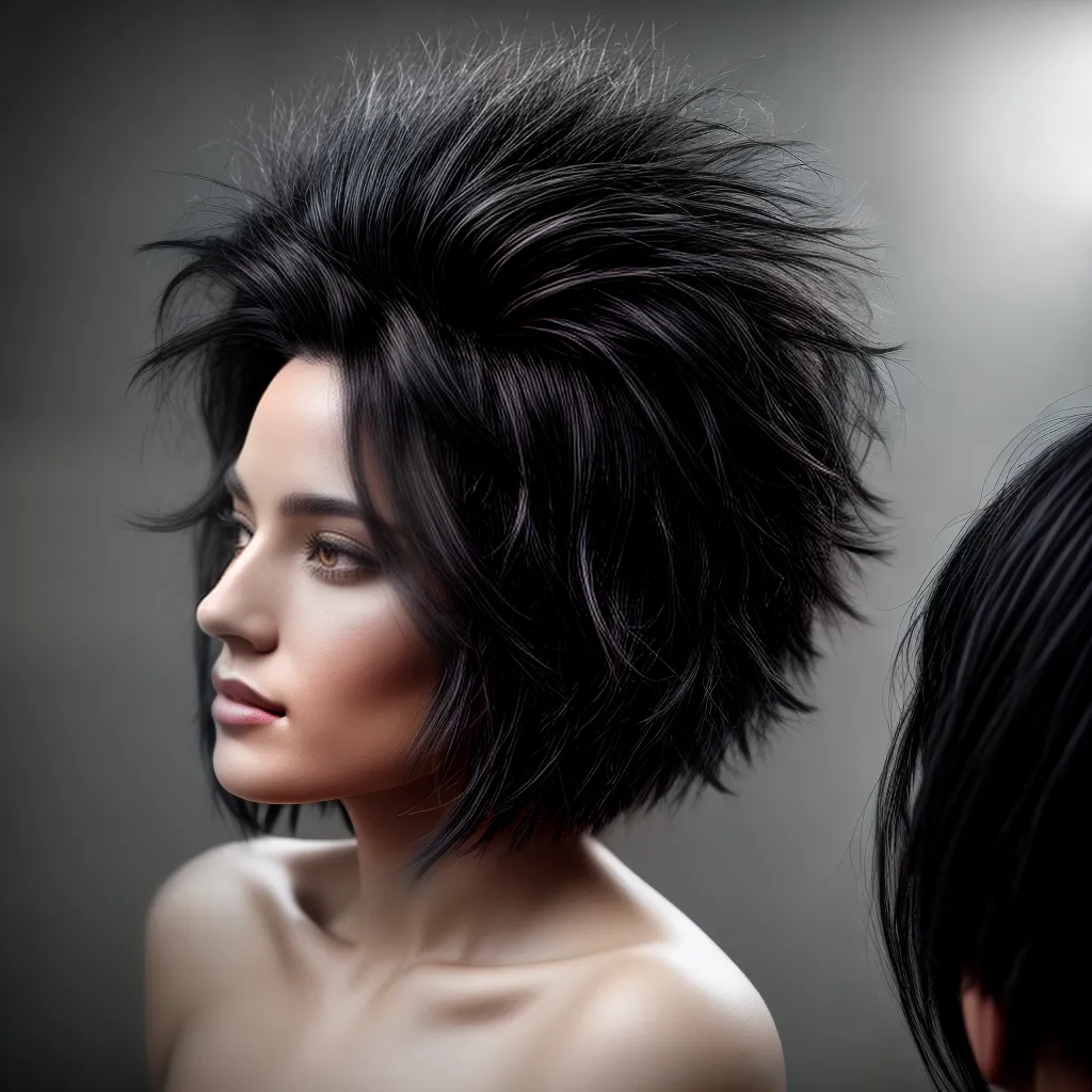 Fotos reflexao cabelo preto cinza