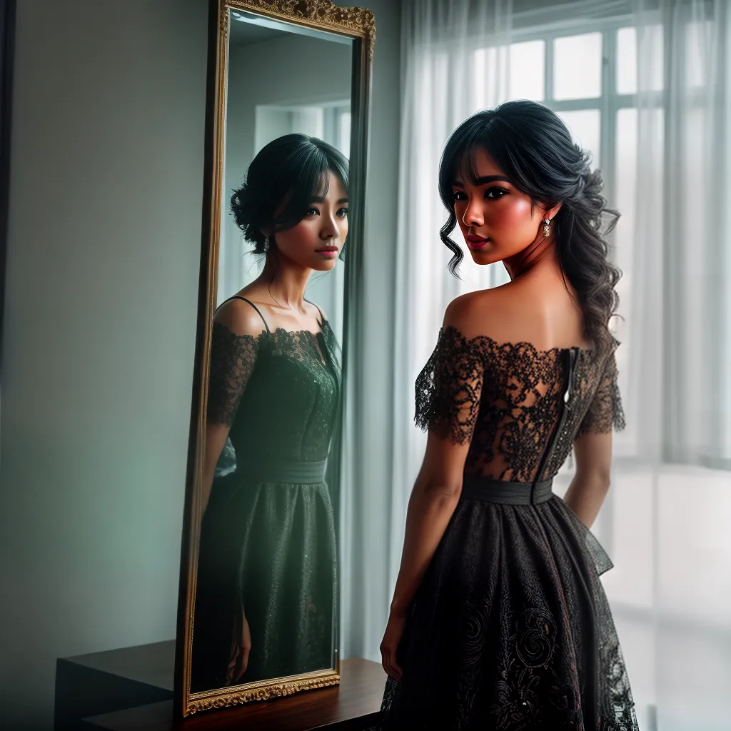 Fortalecendo o autoconhecimento: descubra o significado de sonhar com espelho. 4 Fotos reflexao espelho mulher introspeccao
